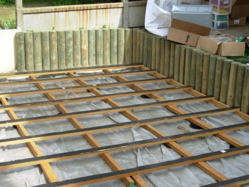 Photo de la pose de la structure