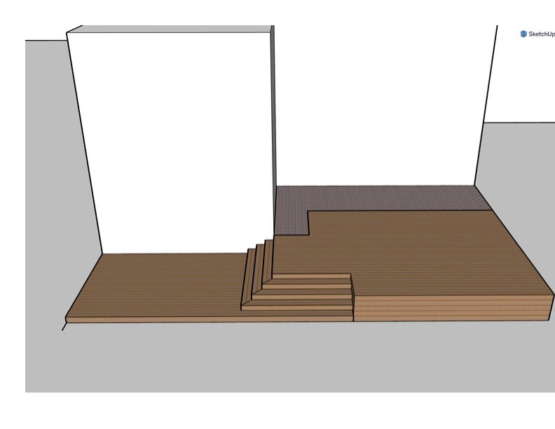 Image de la modélisation de la future terrasse