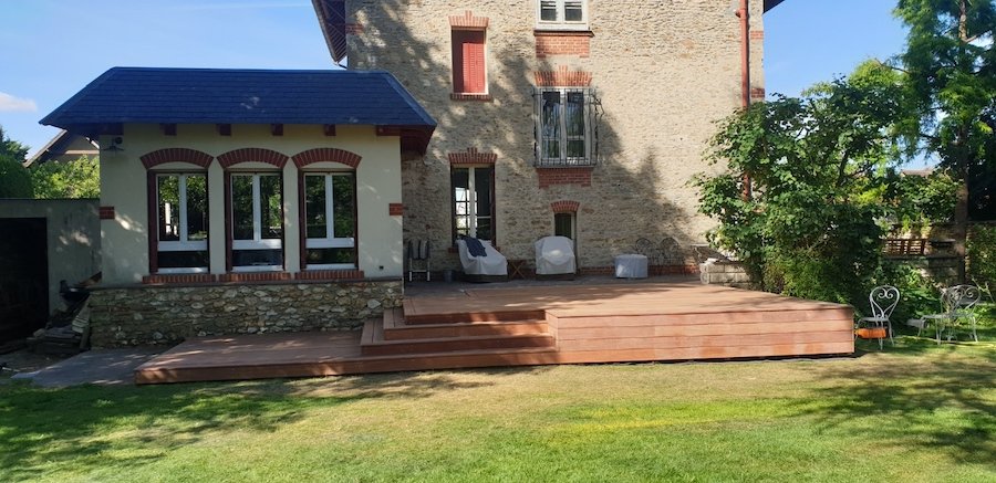 Photo de la terrasse finale réalisé par terrasse nature