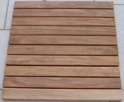 Caillebotis de Terrasse en Teck FSC 50 X 50 cm