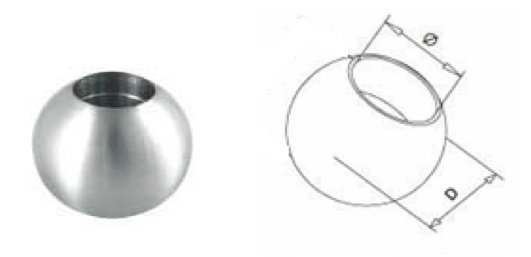 Boule décorative pour tube 12 mm