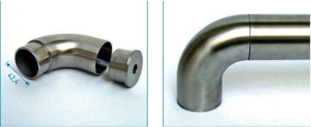 Coude 90° avec la pièce de fixation intérieure (la ref 022)