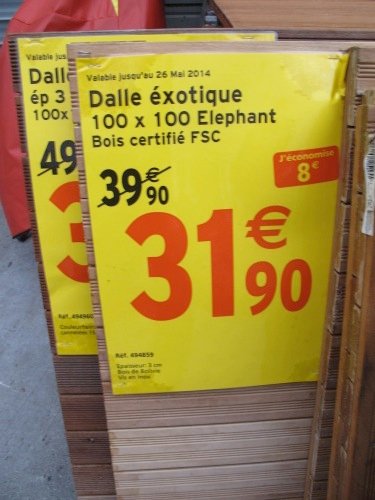 terrasse avec grande dalle bois