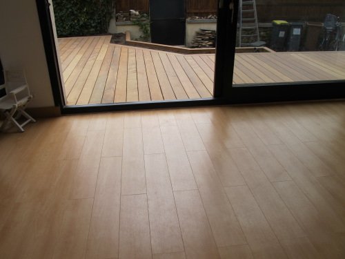 Terrasse aligner avec le parquet