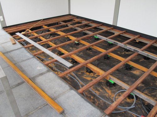 Double structure de la terrasse