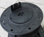 Plot PVC ultra plat têtes en L spécial lambourdes pour plot 10-15 mm