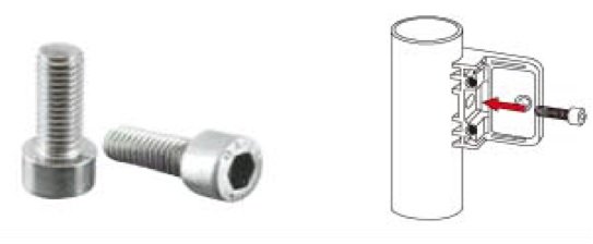 Sachet de 10 vis tête cylindrique 6 pans creux 8 X 20 mm